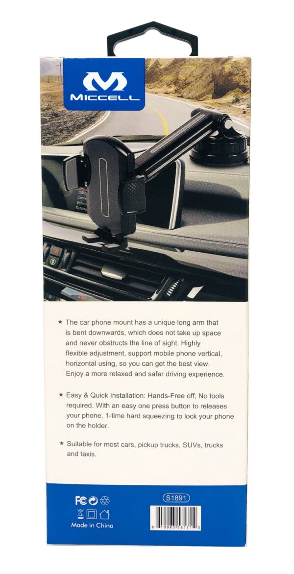 S1891 Miccell 360° Free-Spin Car Phone Holder - Image 2