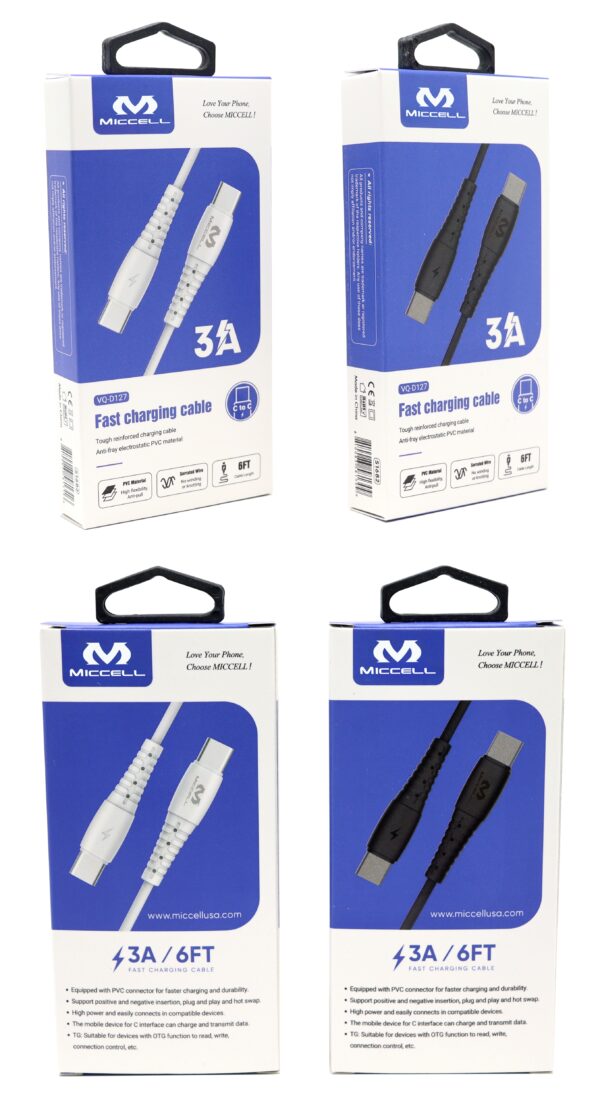 S1682 Miccell C to C Cable 6ft (VQ-D127) Box Pack