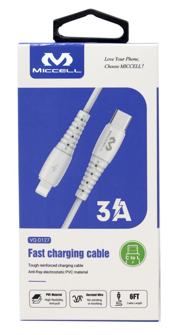 S1683 Miccell C to L Cable 6ft (VQ-D127) Box Pack - Image 3