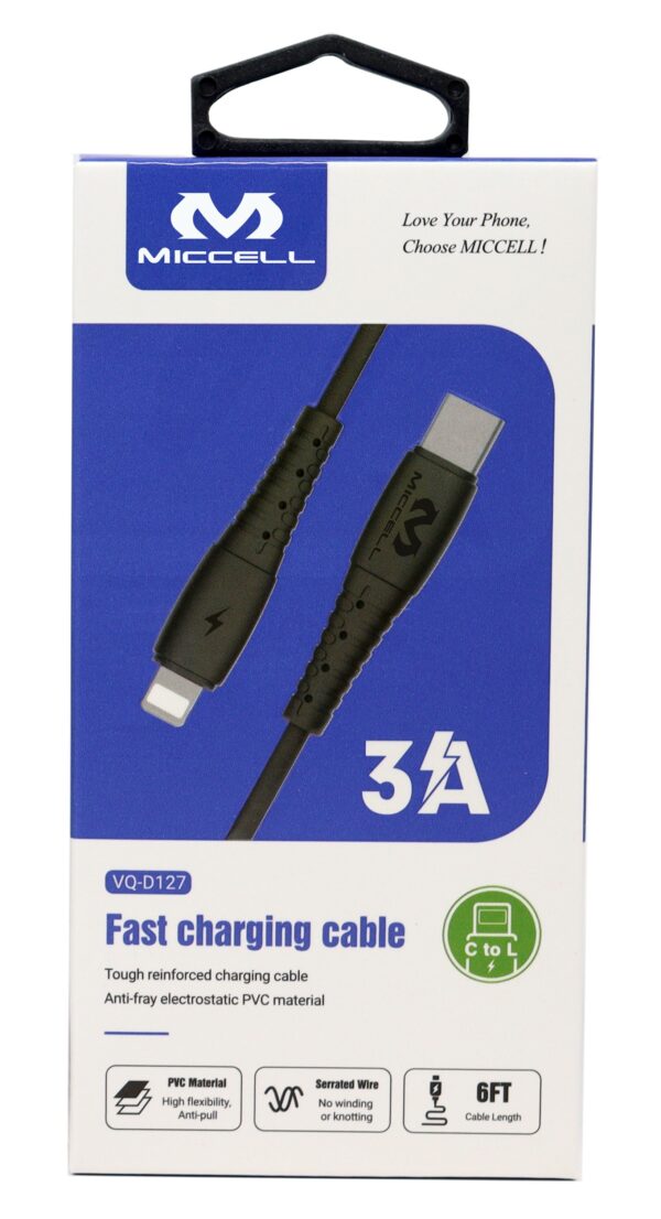 S1683 Miccell C to L Cable 6ft (VQ-D127) Box Pack - Image 2