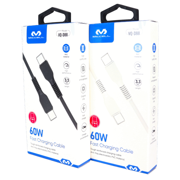 S2288 Miccell C to C 3.3ft Fast Cable (VQ-D88) Box Pack