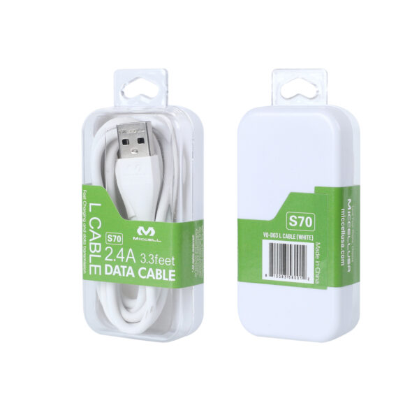 S70 Miccell Data Cable  3.3ft (VQ-D03) Acrylic pack - Image 4