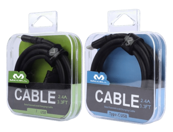 S74 Miccell Universal Data Cable 3.3ft (VQ-D70) Acrylic pack