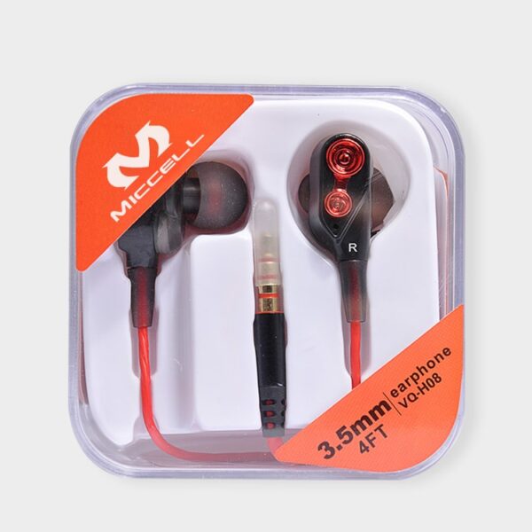 S75 Miccell Earphone 4ft Cable [H08] Acrylic pack