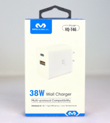 S2280 Miccell DUAL Port Fast WALL Charger 20W+3.0 (VQ-T46) Box Pack