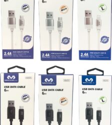 S372 Miccell Universal Data Cable 6ft (VQ-D70) Box Pack