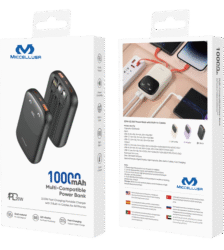 S2853 Miccell 10,000mAh 20W+22.5W Portable Charger w/ 3 Built-In Cables (VQ-P16)