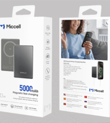 S2988 Miccell 5,000mAh Magnetic Fast Charging Portable Charger (VQ-P31)